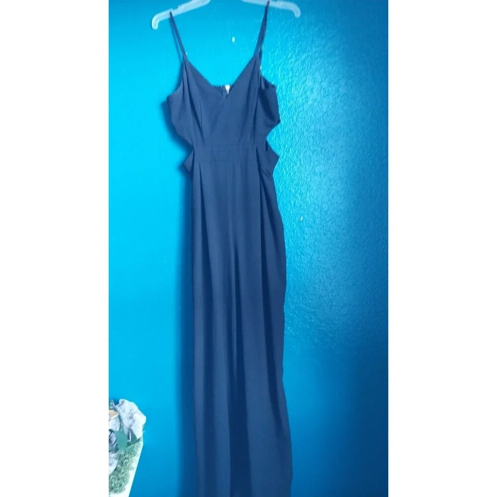 Black GB Gianni Bini Jumpsuit Womens Wide Leg Cutout V-Neck Sleeveless XS - Picture 8 of 9